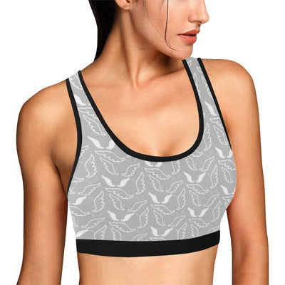 Angel Wings Pattern Print Design 01 Sports Bra