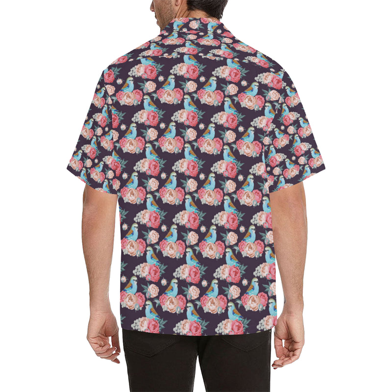 Bluebird Pattern Print Design 02 Men's Hawaiian Shirt