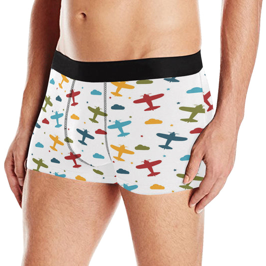 Airplane Pattern Print Design 06 Men's Boxer Briefs