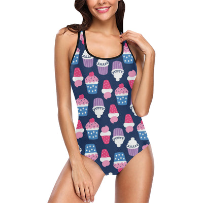 Cupcake Pattern Print Design CP04 Women Swimsuit