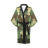 Puzzle Camo Pattern Print Design A03 Women's Short Kimono