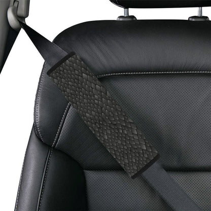 Snake Skin Black Print Car Seat Belt Cover