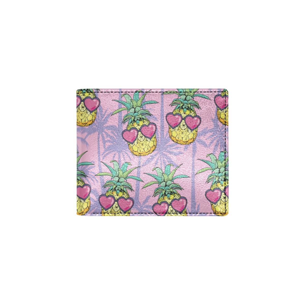 Pineapple Pattern Print Design PP06 Men's ID Card Wallet