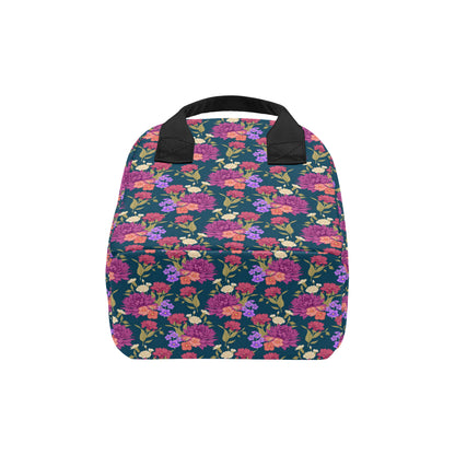 Dahlia Pattern Print Design DH01 Insulated Lunch Bag