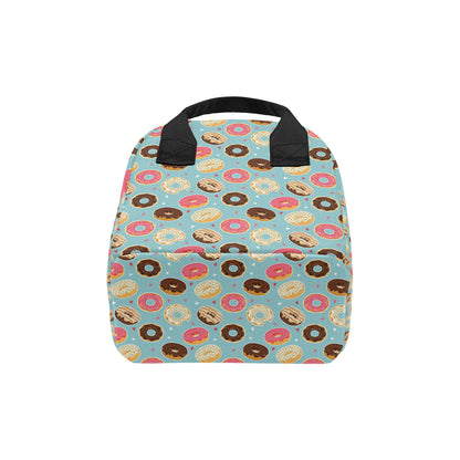 Donut Pattern Print Design DN04 Insulated Lunch Bag