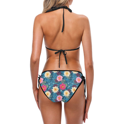 Water Lily Pattern Print Design WL05 Bikini