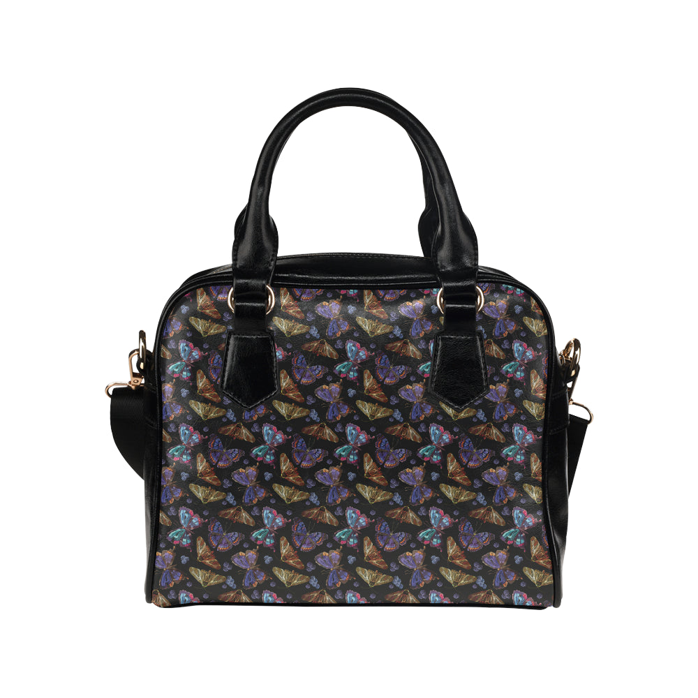Butterfly Pattern Print Design 013 Shoulder Handbag