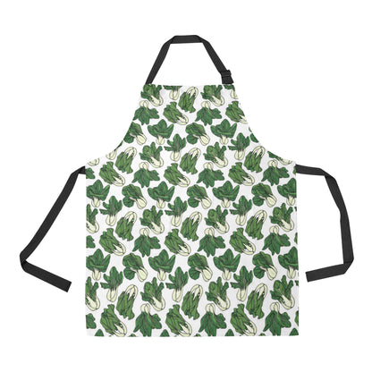 Bok Choy Pattern Print Design 02 Apron with Pocket
