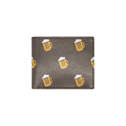 Beer Pattern Print Design 01 Men's ID Card Wallet