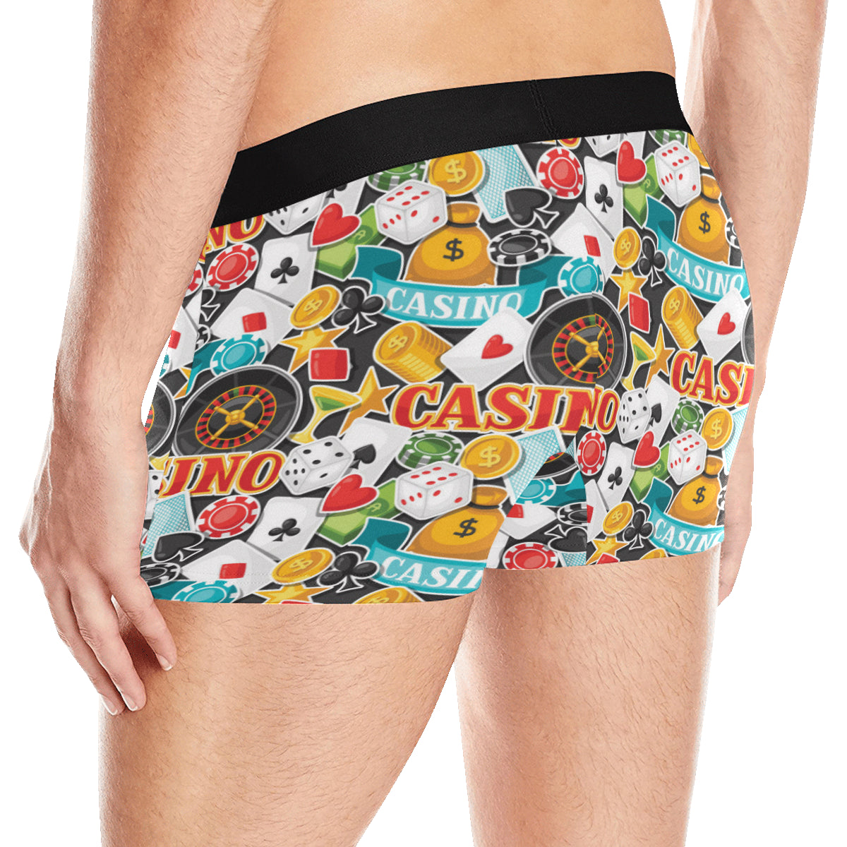 Casino Pattern Print Design 03 Men's Boxer Briefs