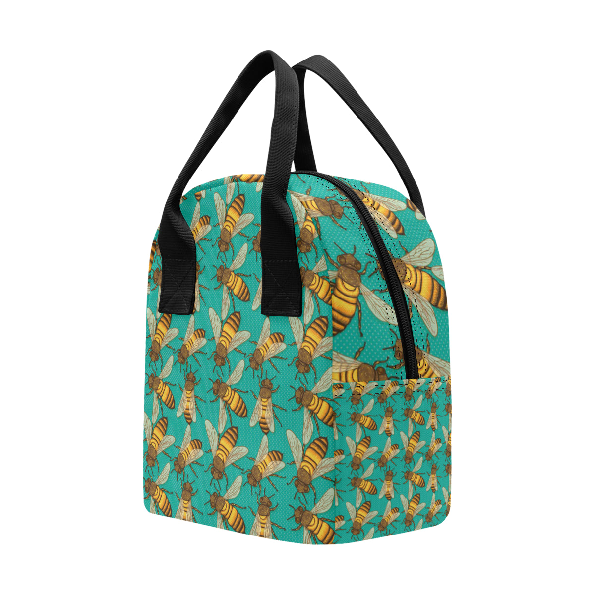 Bee Pattern Print Design BEE04 Insulated Lunch Bag