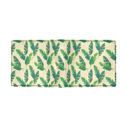 Banana Leaf Pattern Print Design 01 Men's ID Card Wallet