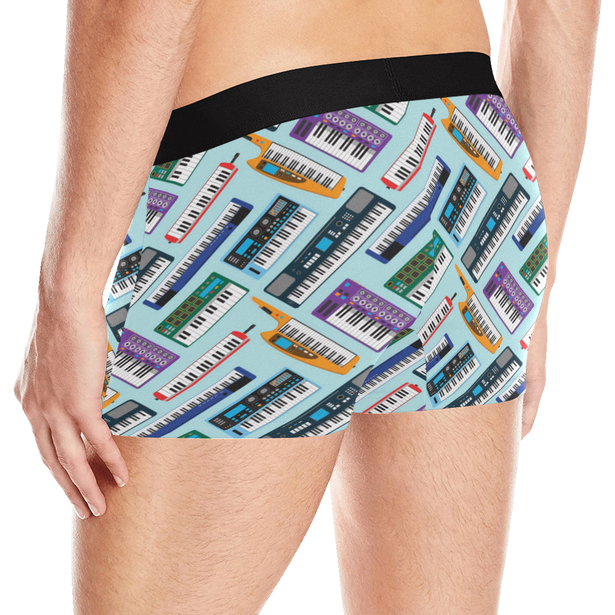 Synthesizer Pattern Print Design 02 Men's Boxer Briefs