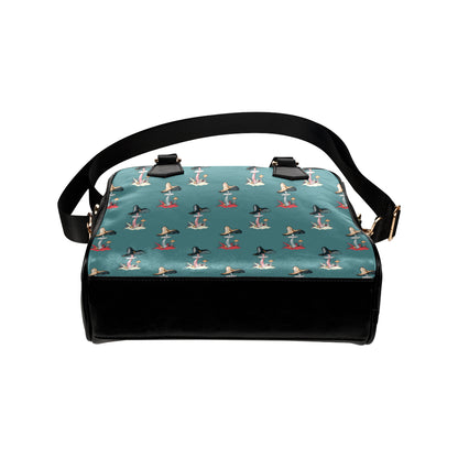 Mushroom Pattern Print Design A04 Shoulder Handbag