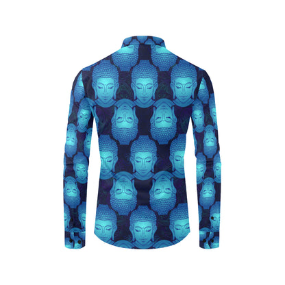 Buddha Head Mandala Men's Long Sleeve Shirt