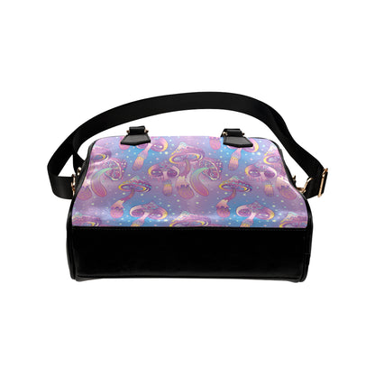 Psychedelic Mushroom Pattern Print Design A01 Shoulder Handbag