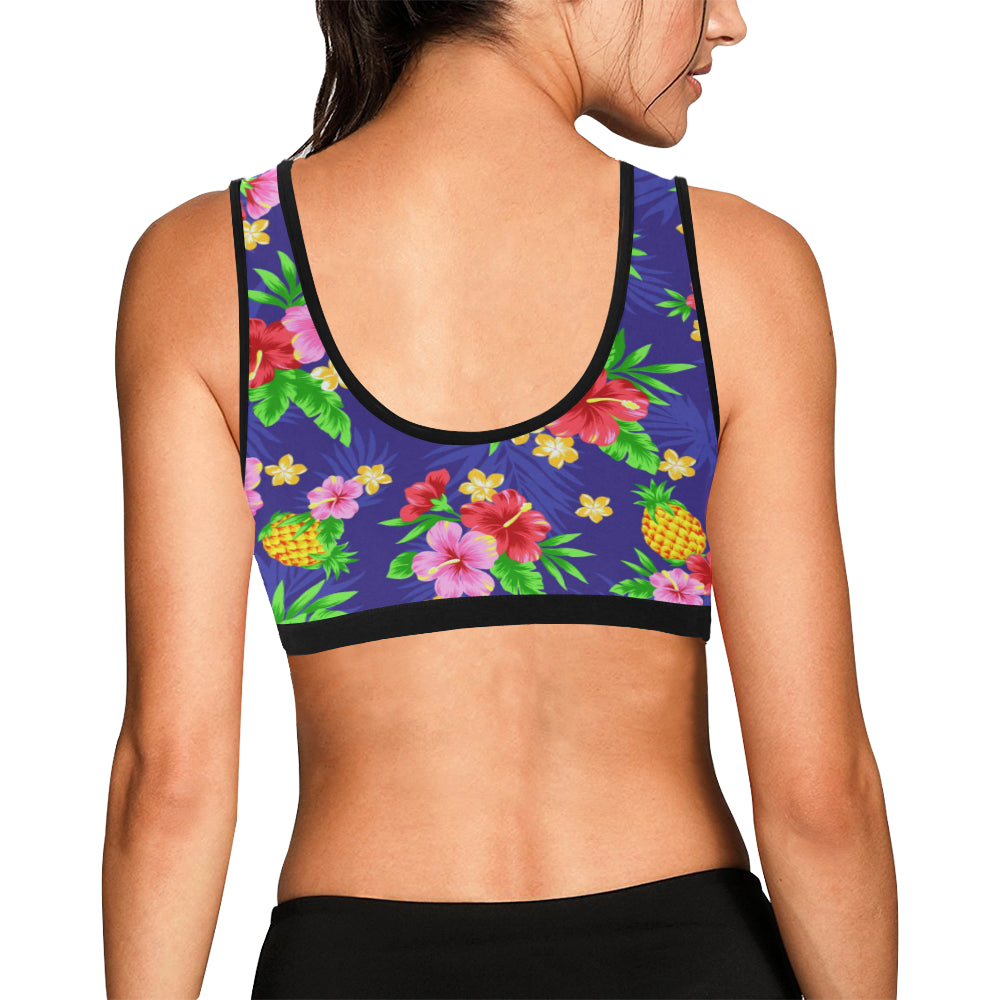 Hawaiian Themed Pattern Print Design H05 Sports Bra
