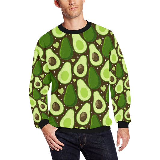 Avocado Pattern Print Design AC04 Men Long Sleeve Sweatshirt