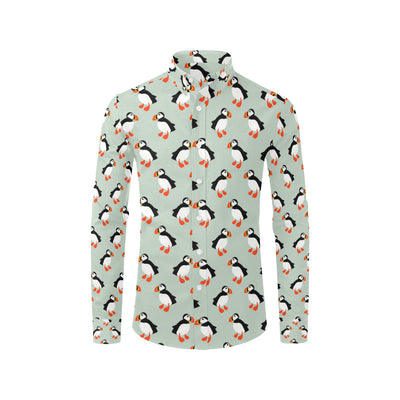 Puffin Pattern Print Design A03 Men's Long Sleeve Shirt