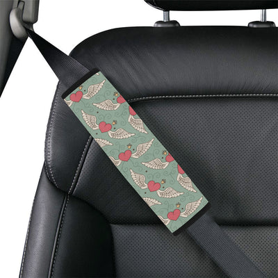 Angel Wings Heart Design Themed Print Car Seat Belt Cover