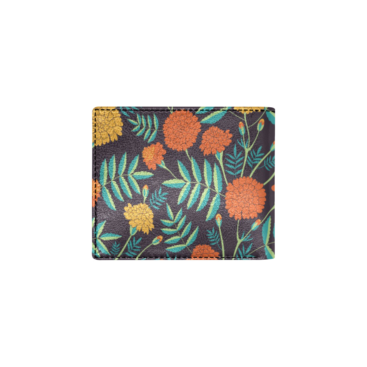 Marigold Pattern Print Design MR01 Men's ID Card Wallet
