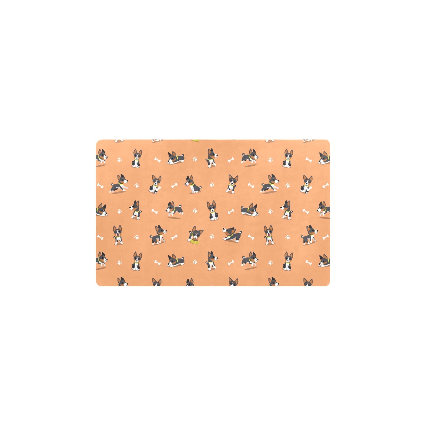 Basenji Pattern Print Design 01 Kitchen Mat
