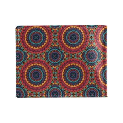 Bohemian Mandala Style Print Men's ID Card Wallet