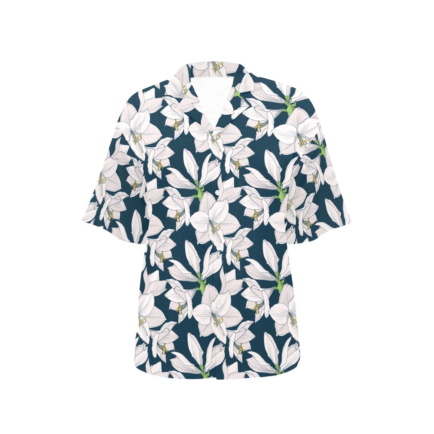 Amaryllis Pattern Print Design AL01 Women's Hawaiian Shirt
