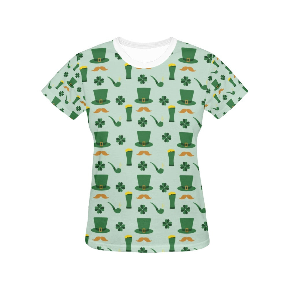 St Patricks Day Print Design LKS304 Women's  T-shirt