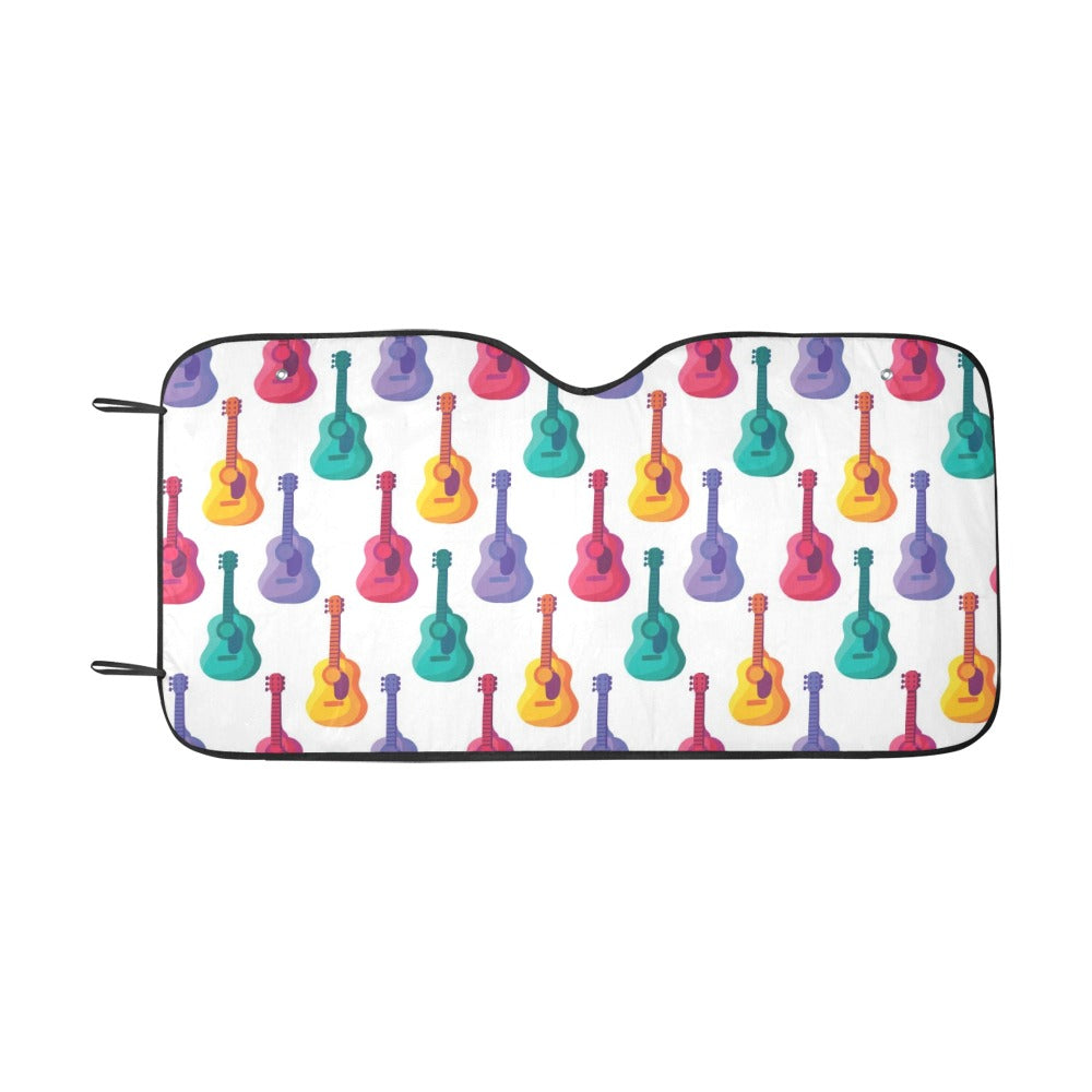 Acoustic Guitar Print Design LKS406 Car front Windshield Sun Shade