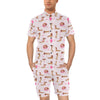 Dachshund Pattern Print Design 10 Men's Romper