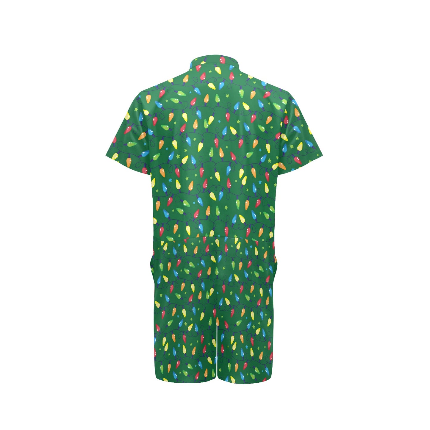 Christmas Light Pattern Print Design 02 Men's Romper