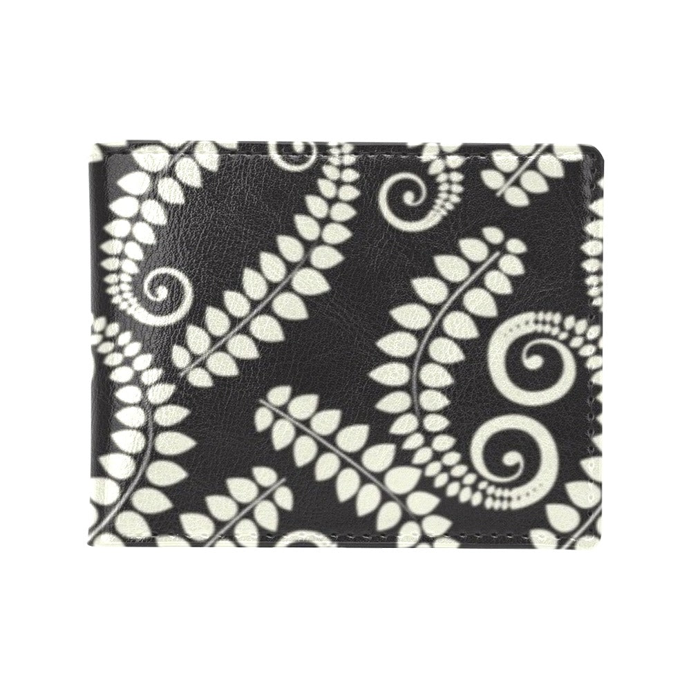 Fern Leave Print Pattern Men's ID Card Wallet