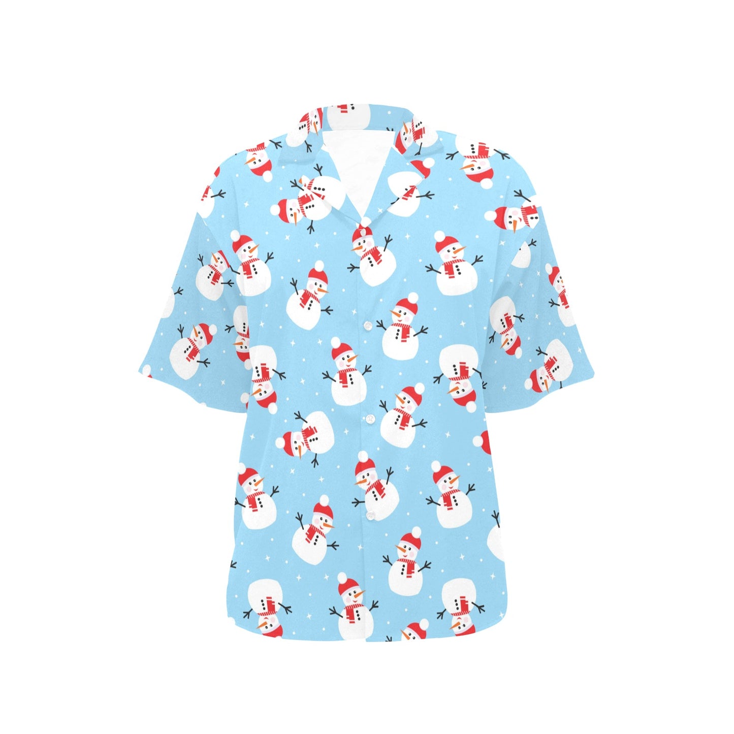 Snowman Print Design LKS305 Women's Hawaiian Shirt