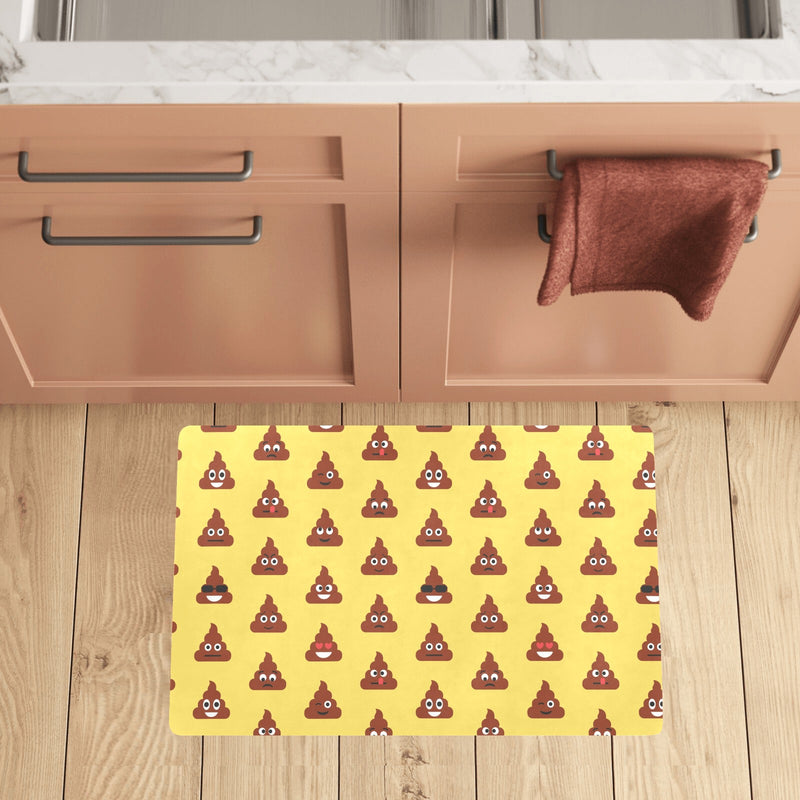 Emoji Poop Print Pattern Kitchen Mat