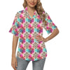 lotus Boho Pattern Print Design LO02 Women's Hawaiian Shirt