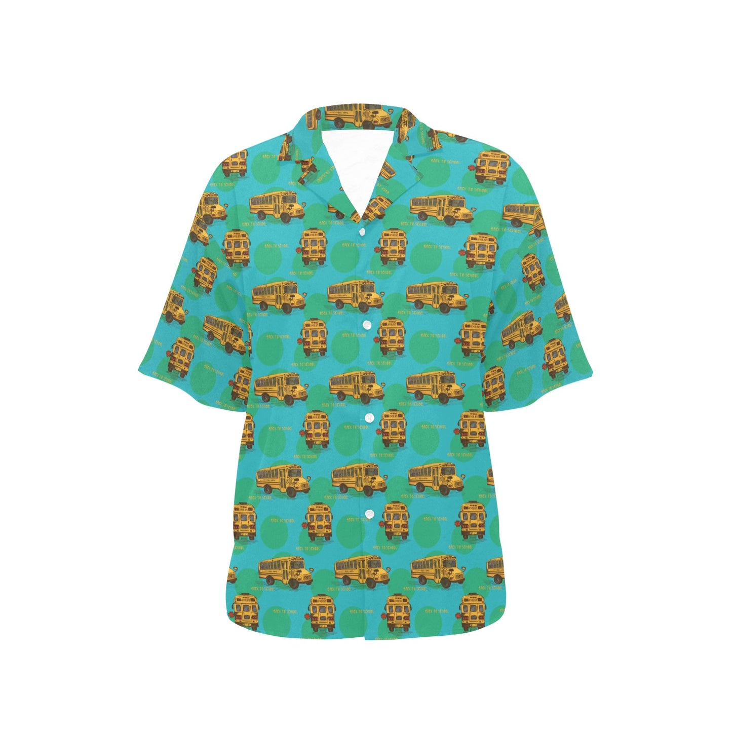 School Bus Print Design LKS308 Women's Hawaiian Shirt
