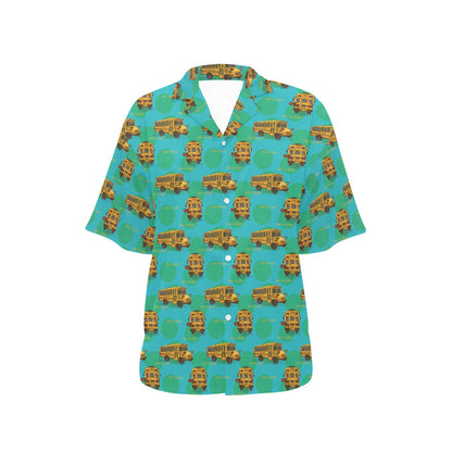 School Bus Print Design LKS308 Women's Hawaiian Shirt