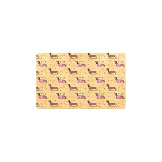 Dachshund Pattern Print Design 07 Kitchen Mat