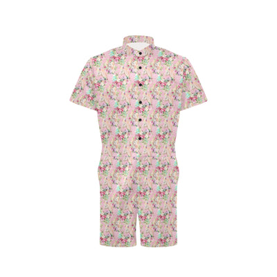 Unicorn Princess with Rose Men's Romper