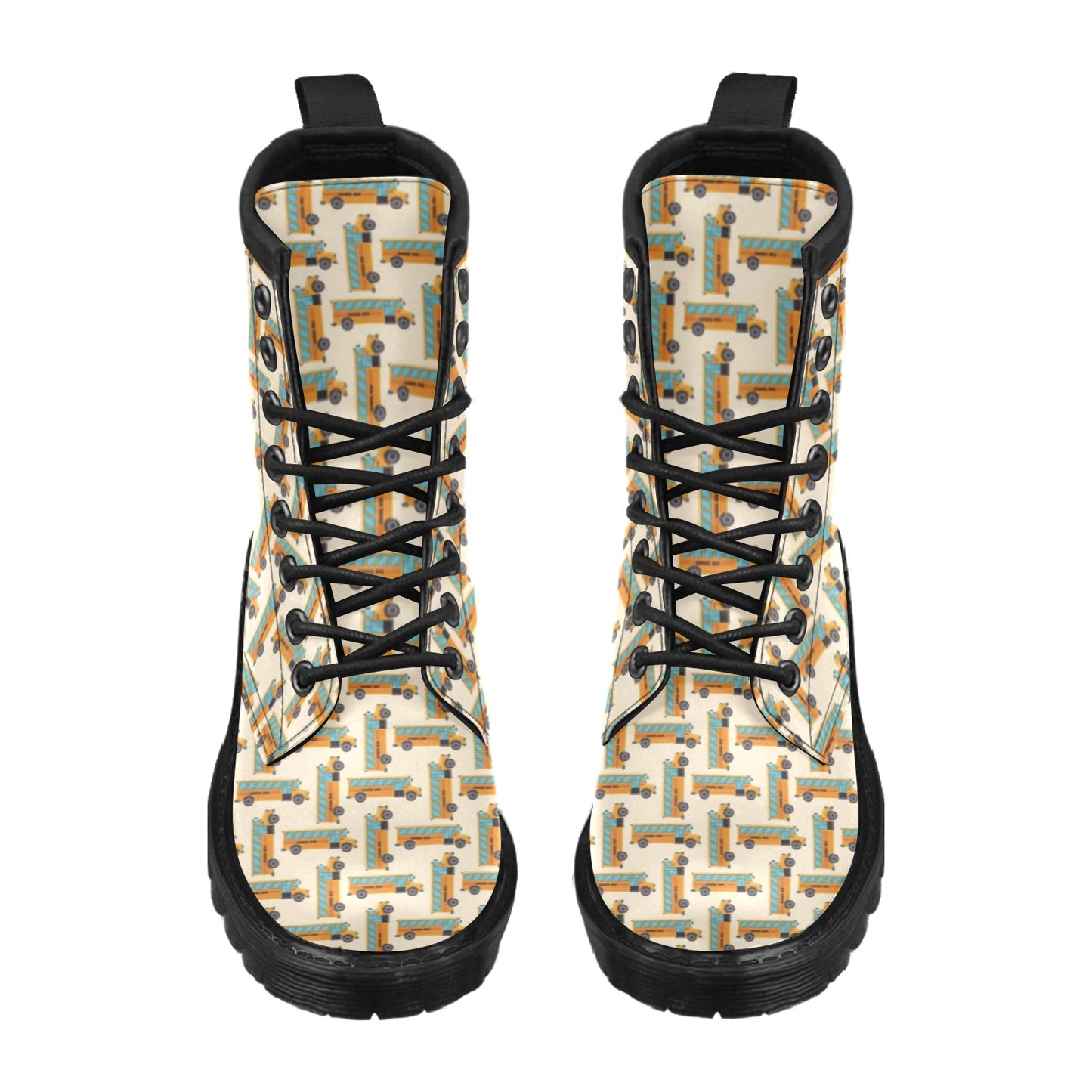 School Bus Print Design LKS305 Women's Boots