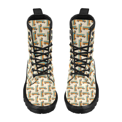School Bus Print Design LKS305 Women's Boots