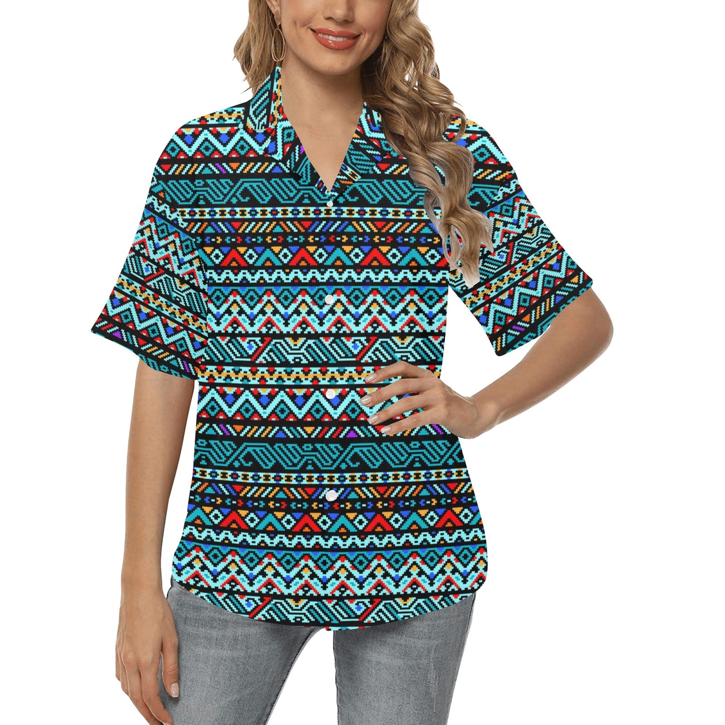 Southwestern Style Women's Hawaiian Shirt