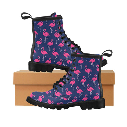 Pink Flamingo Pattern Women's Boots