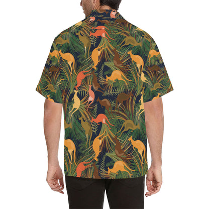 Kangaroos Pattern Print Design 07 Men's Hawaiian Shirt