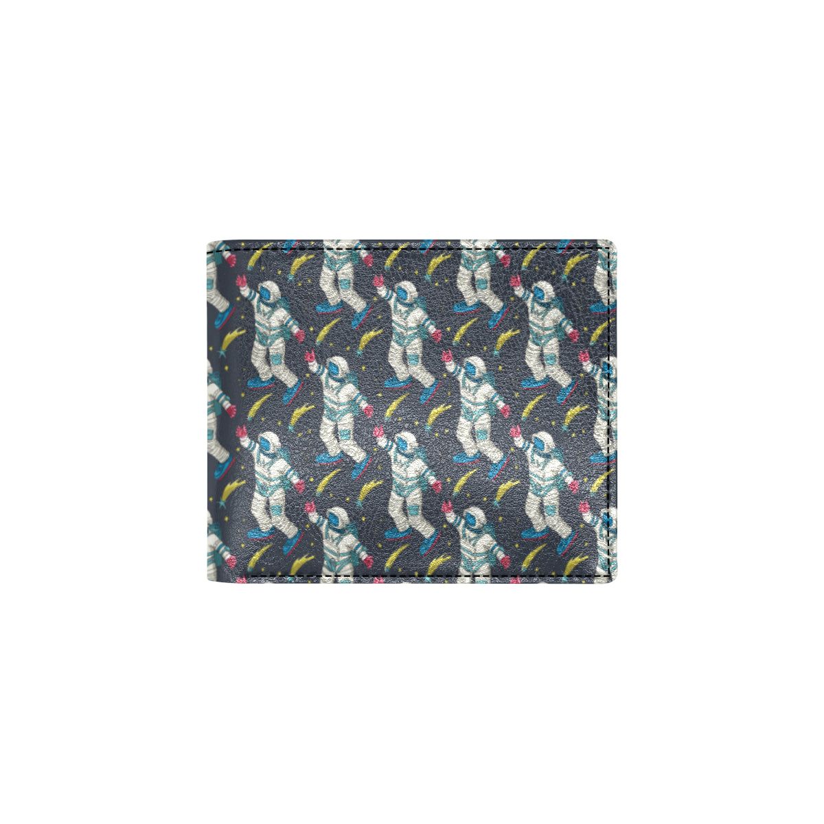 Astronaut Pattern Print Design 04 Men's ID Card Wallet