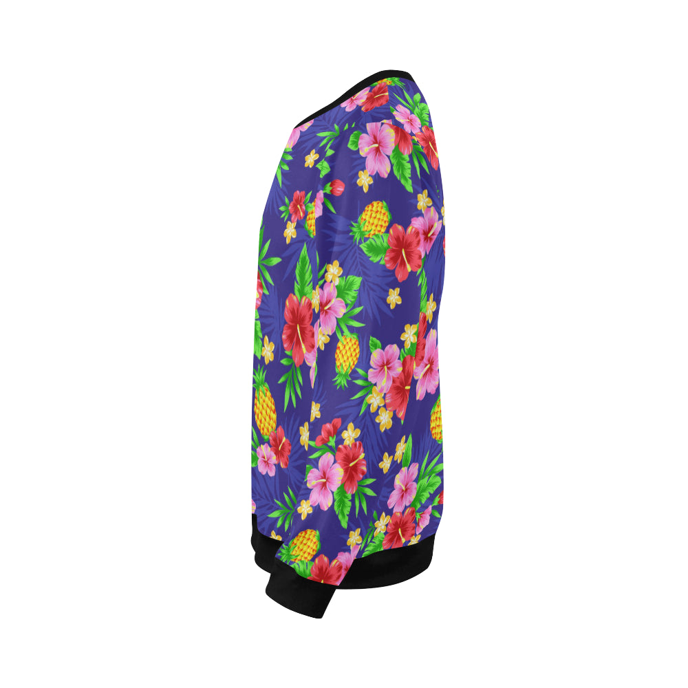 Hawaiian Themed Pattern Print Design H05 Men Long Sleeve Sweatshirt