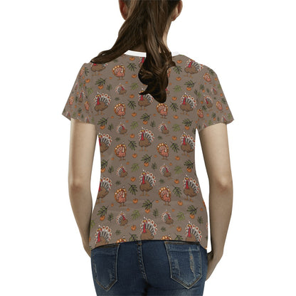 Thanksgiving Print Design LKS306 Women's  T-shirt