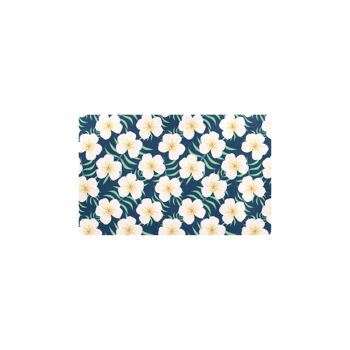Pink Plumeria Pattern Print Design PM016 Kitchen Mat