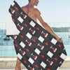 Wine Print Design LKS309 Beach Towel 32" x 71"